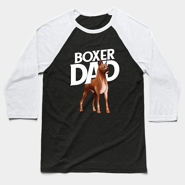 Boxer Dog - Boxer Dad Baseball T-Shirt by Kudostees